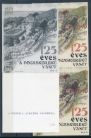 ** 1999/31 125 éves A Fogaskerekű Vasút 4 Db-os Emlékív Garnitúra Azonos Sorszámmal (20.000 / Souvenir Sheet Collection  - Autres & Non Classés