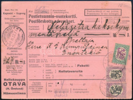 1927 Csomagszállító 3 Db Bélyeggel / Parcel Card With 3 Stamps - Autres & Non Classés