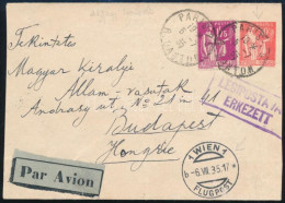 1935 Légi Levél Budapestre / Airmail Cover To Hungary - Sonstige & Ohne Zuordnung