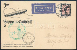 1931 Zeppelin Légi Képeslap Berlinbe / Zeppelin Flight Postcard To Berlin "POMMENRFAHRT" - Andere & Zonder Classificatie