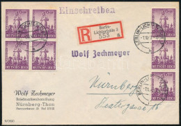 1942 Ajánlott Levél Berlinből 7 Db Bélyeggel Nürnbergbe / Registered Cover - Andere & Zonder Classificatie