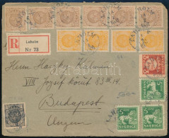 1931 Ajánlott Levél 15 Db Bélyeggel Budapestre / Registered Cover With 15 Stamps To Hungary - Altri & Non Classificati