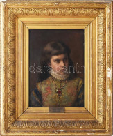 Carl Hoff (1838-1890): Lány Portré. Olaj, Falemez, Jelezve Jobbra Fent. 30,5x23 Cm. / Carl Hoff (1838-1890): Portrait Of - Andere & Zonder Classificatie