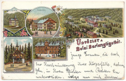 T2/T3 1898 (Vorläufer) Barlangliget, Höhlenhain, Tatranská Kotlina (Magas-Tátra, Vysoké Tatry); Üdvözlet A Bélai Barlang - Non Classés