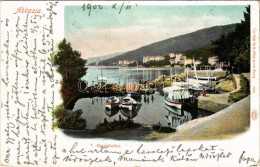 T2/T3 1900 Abbazia, Opatija; Bootshafen / Csónak Kikötő / Boat Port. G. Rüger & Co. (EK) - Non Classificati