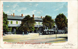 T2/T3 1902 Eszék, Essegg, Osijek; Vasútállomás, Gőzmozdony, Vonat. Eugen Selzer Kiadása / Railway Station, Locomotive, T - Non Classificati