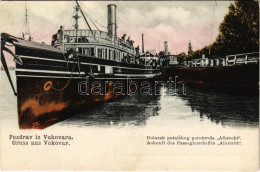 ** T2 Vukovár, Vukovar; "ALBRECHT" Gőzüzemű Oldalkerekes Személyhajó. Vilma Baum Kiadása / Hungarian Passenger Steamship - Non Classificati