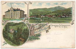 * T3/T4 1895 (Vorläufer) Mönichkirchen, Hotel Windbichler, Parthie An Der Steirischen Grenze, Steinerne Stiege. Verlag V - Sin Clasificación