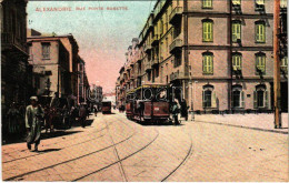 ** T1/T2 Alexandria, Alexandrie; Rue Porte Rosette / Street, Trams, Shop - Non Classés