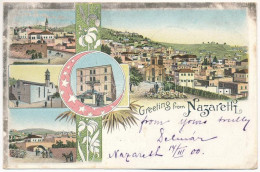 T2/T3 1900 Nazareth. Art Nouveau, Floral, Litho (EK) - Non Classificati