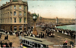 T2/T3 Douglas (Isle Of Man), Promenade, Tram, Horse-drawn Trams, Villiers Hotel And Buffet. Kromo Series No. 21887. (EK) - Non Classés