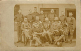 * T3 Első Világháborús Osztrák-magyar Katonai Lap, Lövészbojtos Katonák és Hangszerek / WWI K.u.k. Military Group Photo  - Unclassified