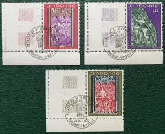 French Andorra 1970 Mi# 226-228 Used - The Revelation / Frescoes From The Altar Of St. John, Caselles - Oblitérés