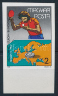 ** 1982 Asztalitenisz Európa-Bajnokság, Budapest ívszéli Vágott Bélyeg - Sonstige & Ohne Zuordnung