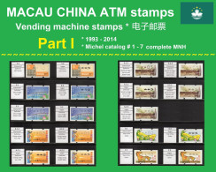 Macau China ATM Sammlung Part I / 1993-2014 MNH / Klussendorf Nagler Frama CVP Automatenmarken - Distributors