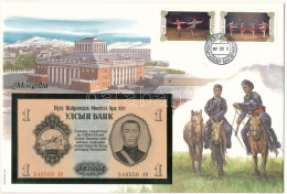 Mongólia 1955. 1T Felbélyegzett Borítékban, Bélyegzéssel T:AU Mongolia 1955. 1 Tugrik In Envelope With Stamp And Cancell - Ohne Zuordnung