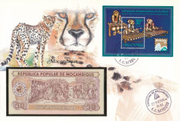 Mozambik 1983. 50M Felbélyegzett Borítékban, Bélyegzéssel T:UNC  Mozambique 1983. 50 Meticais In Envelope With Stamp And - Ohne Zuordnung