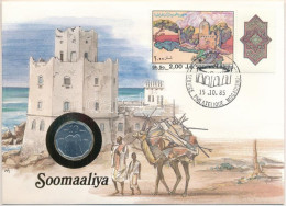 Szomália 1976. 10s Felbélyegzett Borítékban, Bélyegzéssel, Német Nyelvű Tájékoztatóval T:UNC  Somalia 1976. 10 Senti In  - Non Classificati