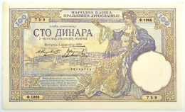 Jugoszlávia 1929. 100D "I. Sándor" Vízjel T:I- /  Yugoslavia 1929. 100 Dinara With "Alexander I" Watermark C:AU Krause P - Unclassified