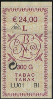 Luxembourg Timbre Taxe Tabac Pot De 300 Grammes LU01 BI 24 Euro BN - Other & Unclassified