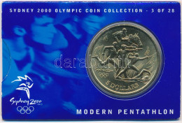 Ausztrália 2000. 5D Al-bronz "Sydneyi Olimpia 2000 - Öttusa" Karton Díszlapon T:BU  Australia 2000. 5 Dollars Al-Bronze  - Zonder Classificatie