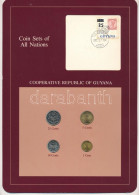 Guyana 1982-1985. 1c-25c (4xklf), "Coin Sets Of All Nations" Forgalmi Szett Felbélyegzett Kartonlapon T:UNC Kis Patina G - Ohne Zuordnung