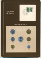 Törökország 1987-1989. 1L-500L (7xklf), "Coin Sets Of All Nations" Forgalmi Szett Felbélyegzett Kartonlapon T:UNC Patina - Ohne Zuordnung