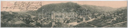 T2 1899 (Vorläufer) Brassó, Kronstadt, Brasov; Három Részes Kihajtható Panorámalap / 3-tiled Folding Panoramacard. Wilh. - Ohne Zuordnung