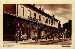 ** T1 Érmihályfalva, Valea Lui Mihai; Vasútállomás Magyar Zászlóval / Railway Station With Hungarian Flag - Non Classés