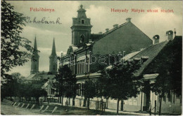 T2 1909 Felsőbánya, Baia Sprie; Hunyady Mátyás Utcai Részlet. H. Riedl E. Kiadása / Street - Unclassified