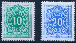 Timbres - Belgique - 1870 - Timbres Taxe - COB TX 1/2** - Cote 390 - Stamps
