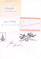 JEUX OLYMPIQUES - AUTOGRAPHES DE MEDAILLES OLYMPIQUES - CONCURRENTS DE SUEDE - - Autographes