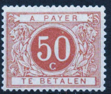 Timbres - Belgique - 1895 - Timbres Taxe - COB TX 8** Ocre Brun - Cote 130 - Timbres