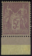 Neuf Avec Charnière N° 95a, 5f Lilas Rose Sur Lilas Pâle, Cl, Bdf, T.B. - Andere & Zonder Classificatie