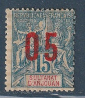 ANJOUAN - N°22A * (1912) 05 S.15c : Chriffres Espacés. - Neufs