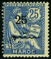 Neuf Avec Charnière N° 32a, 25 S/25c Bleu Surcharge Noire, TB, Signé - Sonstige & Ohne Zuordnung