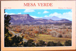 MESA VERDE SLEEPING UTE MOUNTAIN VIEWED TO THE WEST COLORADO - Mesa Verde