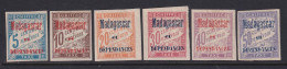 Madagascar (French), Scott J1-J6 (Yvert TT1-TT6), MLH/HR - Timbres-taxe