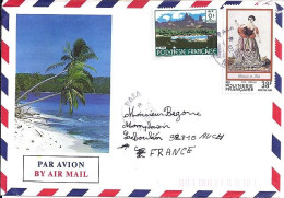 POLYNESIE N° 260/242/S/L. DE PAPEETE/12.1.86 POUR LA FRANCE - Covers & Documents