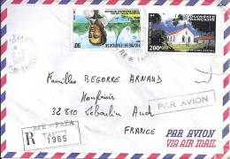 POLYNESIE N° PA198/324 S/L. REC.DE PAEA / 12.12.88 POUR LA FRANCE - Brieven En Documenten