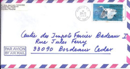 POLYNESIE N° 189 S/L. DE PAPEETE / 28.11.83 POUR LA FRANCE - Covers & Documents