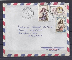 POLYNESIE N° 3/4/19 S/L. DE PAPEETE / 31.1.63 POUR LA FRANCE - Lettres & Documents