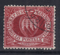 SAN MARINO 1892-94 STEMMA 15 CENTESIMI N.15 US. BEN CENTRATO - Gebraucht