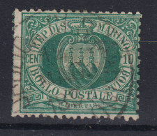 SAN MARINO 1892-94 STEMMA 10 CENTESIMI N.14 US. - Usados