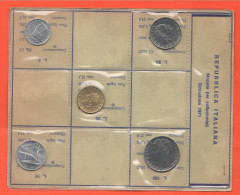 Repubblica Italia Serie 1971 No Argento Monete Da 5 10 20 50 100  Lire Italòie Italy - Mint Sets & Proof Sets