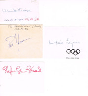 JEUX OLYMPIQUES - AUTOGRAPHES DE MEDAILLES OLYMPIQUES - CONCURRENTS DE SUEDE - - Authographs