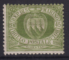 SAN MARINO 1892-94 45 CENTESIMI N.18 G.I MNH** - Ongebruikt