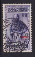 COLONIE EGEO LIPSO 1932 GARIBALDI 5 LIRE + 1 LIRA N.26 USATO - Egée (Lipso)