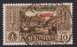 COLONIE EGEO NISIRO 1932 GARIBALDI 10 CENTESIMI N.17 USATO - Egée (Nisiro)