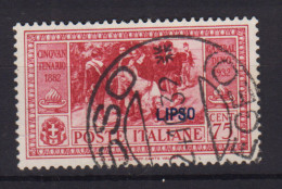 COLONIE EGEO LIPSO 1932 GARIBALDI 75 CENTESIMI N.22 USATO - Aegean (Lipso)